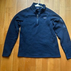 Patagonia Better Sweater 1/4 Zip Fleece Boys Youth XXL 16-18, Navy